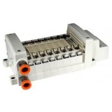 SMC solenoid valve 4 & 5 Port VQC VV5QC21-L, 2000 Series, Base Mounted Mfld, Plug-in, Leadwire Kit
